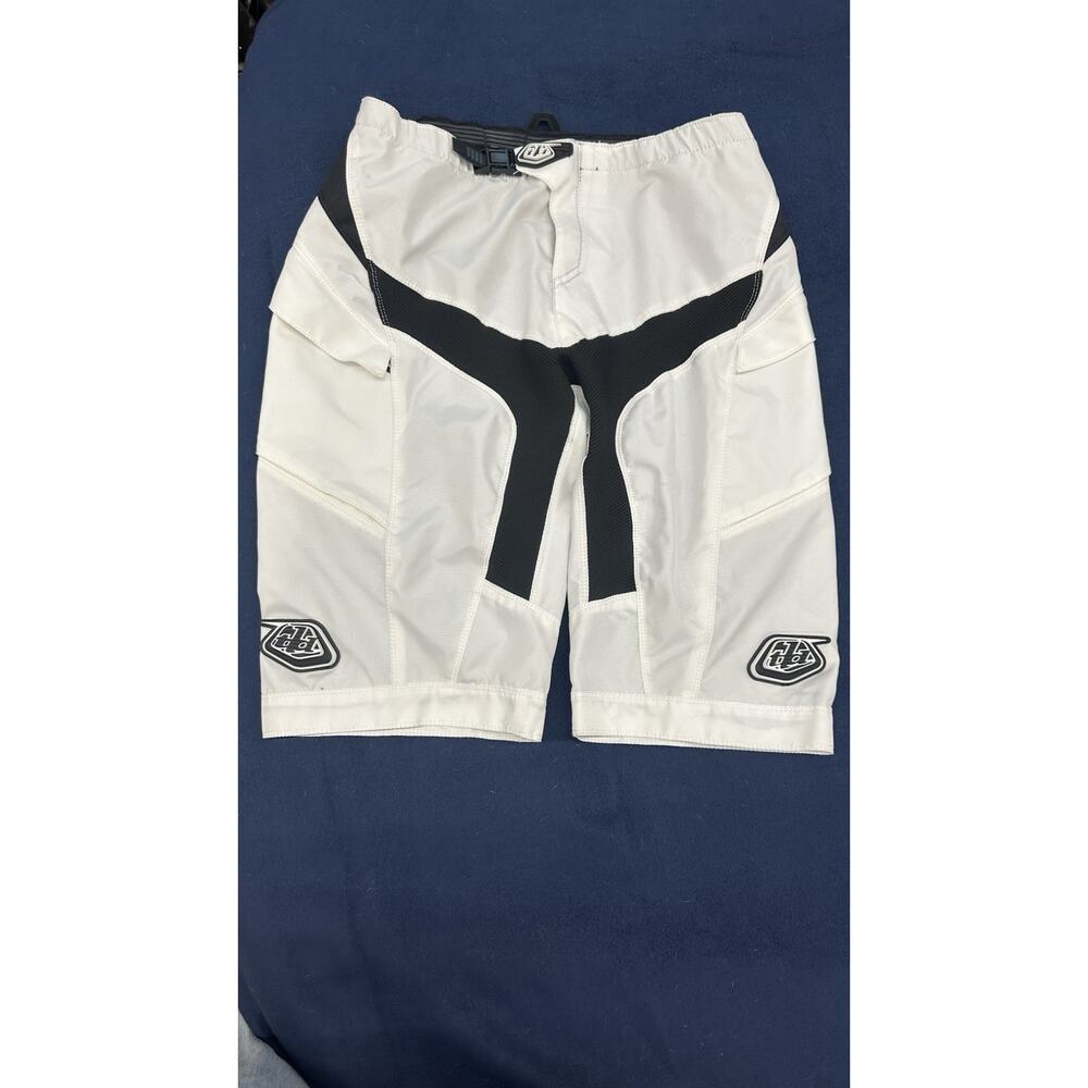 Troy Lee Designs TLD Moto Bike Shorts White MTD Downhill Free ride Size 34 EUC.